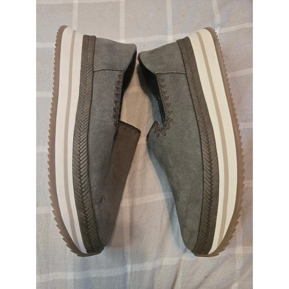 TOMS Jocelyn Gray Suede Slip-On Espadrille Sneakers Women's Size 7 NWOT - Picture 6 of 7